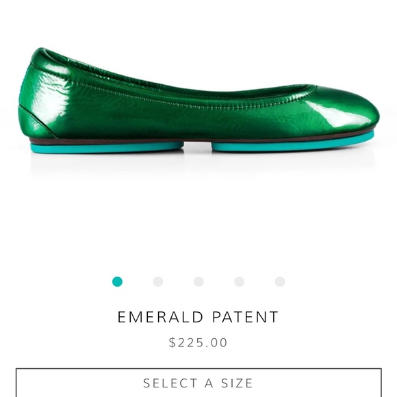 Tieks Glossy Emerald Patent Ballet Flats - Picture 9 of 9